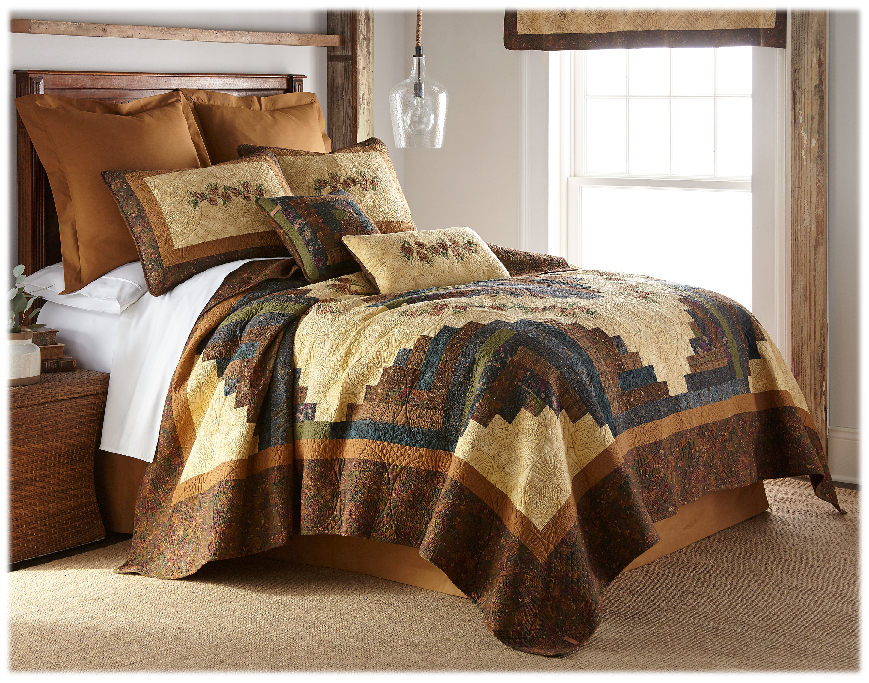 Donna Sharp Cabin Raising Pine Cone Bedding Collection Quilt Cabela's